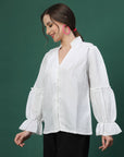Women Opaque Casual Buttoned Top