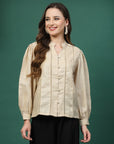 Women Opaque Casual Buttoned Top