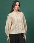 Women Opaque Casual Buttoned Top
