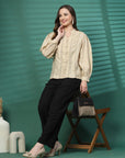 Women Opaque Casual Buttoned Top