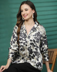 Women Animal Opaque Printed Casual Buttoned Top