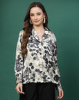 Women Animal Opaque Printed Casual Buttoned Top
