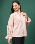 Women Opaque Casual Buttoned Top