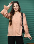 Women Opaque Casual Buttoned Top