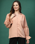 Women Opaque Casual Buttoned Top
