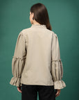 Women Opaque Casual Buttoned Top