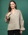 Women Opaque Casual Buttoned Top