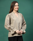 Women Opaque Casual Buttoned Top