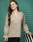 Women Opaque Casual Buttoned Top