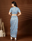 Blue Printed top with Skirt Co-Ords set