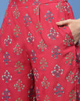 Ethnic Motifs Printed Mandarin Collar Shirt & Trouser