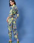 Printed Shirt Collar Shirt With Trousers