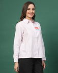 Women Opaque Striped Casual Buttoned Top