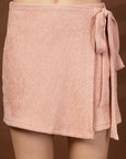 Pink Solid Top With Skirt Co-Ords Set