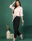 Women Opaque Striped Casual Buttoned Top