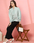 Women Opaque Casual Buttoned Top