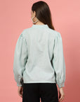 Women Opaque Casual Buttoned Top