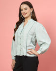 Women Opaque Casual Buttoned Top