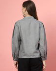Women Opaque Casual Buttoned Top