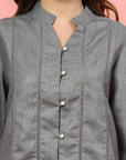 Women Opaque Casual Buttoned Top