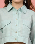 Women Opaque Casual Buttoned Top