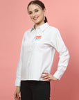 Women Opaque Striped Casual Buttoned Top