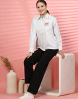 Women Opaque Striped Casual Buttoned Top