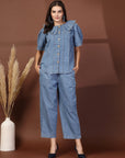 Pure Cotton Top With Trousers Co-Ords