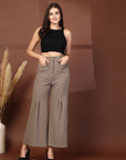 Women Loose Fit Pleated Trousers