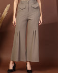 Women Loose Fit Pleated Trousers