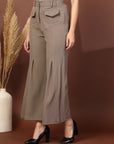 Women Loose Fit Pleated Trousers