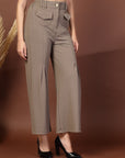 Women Loose Fit Pleated Trousers