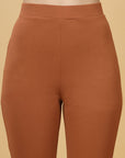 Women Rust Bootcut Regular Fit High-Rise Trouser