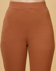 Women Rust Bootcut Regular Fit High-Rise Trouser