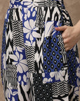 Blue Printed Shirt With Trousers