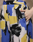 Blue Printed Shirt With Trousers