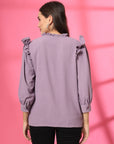 Purple Solid Regular top
