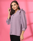 Purple Solid Regular top