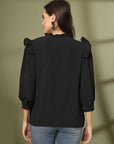 Black Solid Regular top