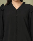 Black Solid Regular top