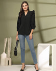 Black Solid Regular top