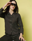 Olive Green Pure Cotton Shirt With Trousers
