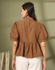 Solid Brown regular top