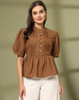 Solid Brown regular top