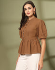 Solid Brown regular top