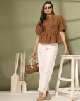 Solid Brown regular top