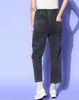 Women Charcoal Regular Fit Jeans