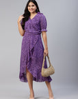 CINK Women Purple Animal Maxi Dress