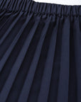 CINK Navy Blue Accordion Pleated A-Line Skirt