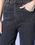 Women Charcoal Regular Fit Jeans
